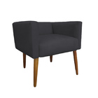 Banco Decorativo Nina Suede Grafite - Dominic Decor