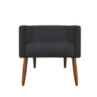 Banco Decorativo Nina Suede Grafite - Dominic Decor