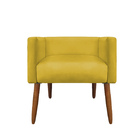 Banco Decorativo Nina Suede Mostarda - Dominic Decor