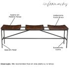 Banco Decorativo Para Varanda Cozinha 3 Lugares Dresden 140cm