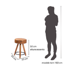 Banco Decorativo Paris Courino Amarula Salaone