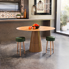 Banco Decorativo Paris Pés Palito Tecido Sintético Verde Sala