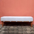 Banco Decorativo Recamier Lounge Para Sala E Quarto Em Linho