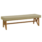 Banco Decorativo Sala De Estar 160cm Linz Linho Bege - Gran B