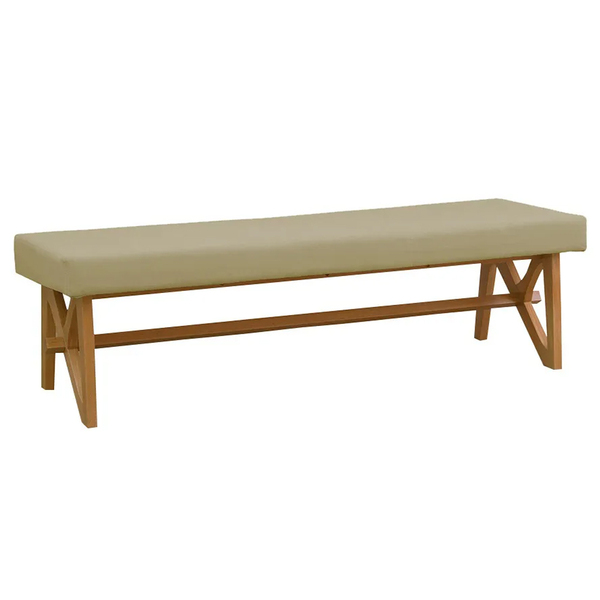 Banco Decorativo Sala De Estar 160cm Linz Linho Bege - Gran B