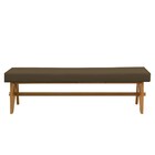 Banco Decorativo Sala De Estar 160cm Linz Linho Marrom - Gran