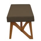 Banco Decorativo Sala De Estar 160cm Linz Linho Marrom - Gran