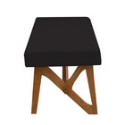 Banco Decorativo Sala De Estar 160cm Linz Linho Preto - Gran