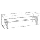 Banco Decorativo Sala De Estar 180cm Linz Linho Bege - Gran B