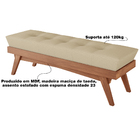 Banco Decorativo Sala De Estar Rita 160cm Linho Bege G42 - Gr