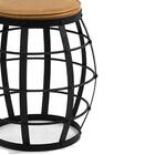 Banco Decorativo Seat Garden Estofado Flora Preto Couro Marro