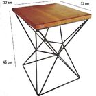 Banco Diamante Banqueta Puff Seat Garden Ferro E Madeira Sala