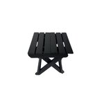 Banco Dobrável Ripado Baixo Compacto E Portátil Preto