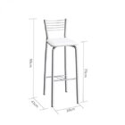 Banco Duala Cromada E Branco