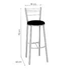 Banco Durban Cromada E Preto