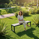 Banco Ecológico 150cm Jardim Madeira Plástica Reforçado para