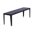 Banco Em Aço Sem Enconstro 3 Lugares Rio  Preto Fosco Preto F