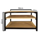 Banco Em Ferro Com Assento Em Madeira C/ Sapateira Para Porta