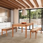 Banco Em Madeira 180x37cm Linha Traço Stain Jatobá/areia