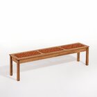 Banco Em Madeira 180x37cm Linha Traço Stain Jatobá/ocre Laran