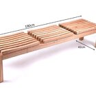 Banco Em Madeira Maciça 1,90m 4 Lugares Peji Marrom