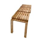 Banco Em Madeira Maciça 1,90m 4 Lugares Peji Marrom