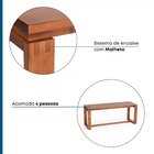 Banco Em Madeira Maciça 140cm Craft  Garapa