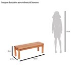 Banco Em Madeira Maciça 2 Lugares 120cm Ipanema  Polisten Jat