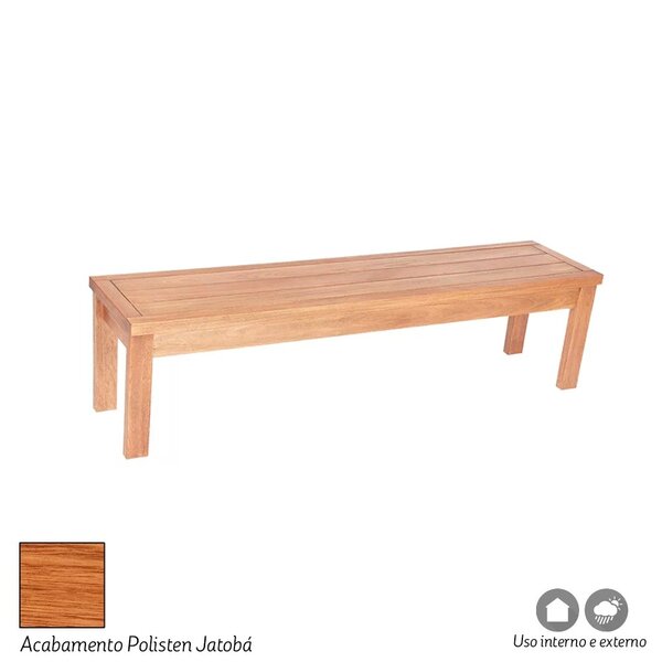 Banco Em Madeira Maciça 3 Lugares 160cm Ipanema  Polisten Jat