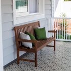 Banco Em Madeira Maciça Com Encosto 2 Lugares 120cm Ipanema