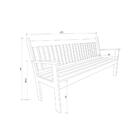 Banco Em Madeira Namoradeira Robust Estofado - Azul