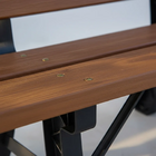 Banco Em Madeira Plástica Ecológico Para Jardim Com Encosto