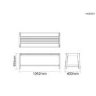 Banco Em Madeira Verona Multifuncional Verniz Incolor E Metal