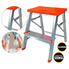 Banco Escada Banqueta Em Alumínio Dobrável 43cm 2 Degraus