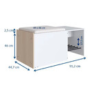 Banco Flow Com Futon 1 Gv Branco E Nature