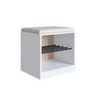 Banco Flow Com Futon Branco E Nature