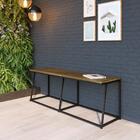 Banco Industrial 130 Cm - Preto/carvalho