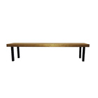 Banco Industrial Dallas Madeira Maciça 1 30m Ferragem Preta