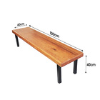 Banco Industrial Dallas Madeira Maciça 1 30m Ferragem Preta