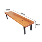 Banco Industrial Dallas Madeira Maciça 1 80m Ferragem Preta