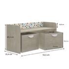 Banco Infantil Com 2 Gavetas - Natural