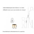 Banco Infantil Verokids Espresso Móveis Branco/natural