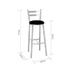 Banco Joanesburgo Cromada E Preto