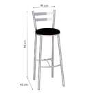 Banco Joanesburgo Cromada E Preto