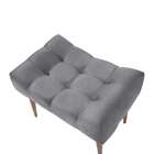 Banco Keka Pé Palito Suede Cinza