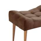 Banco Keka Pé Palito Suede Marrom