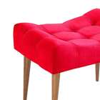 Banco Keka Pé Palito Suede Vermelho