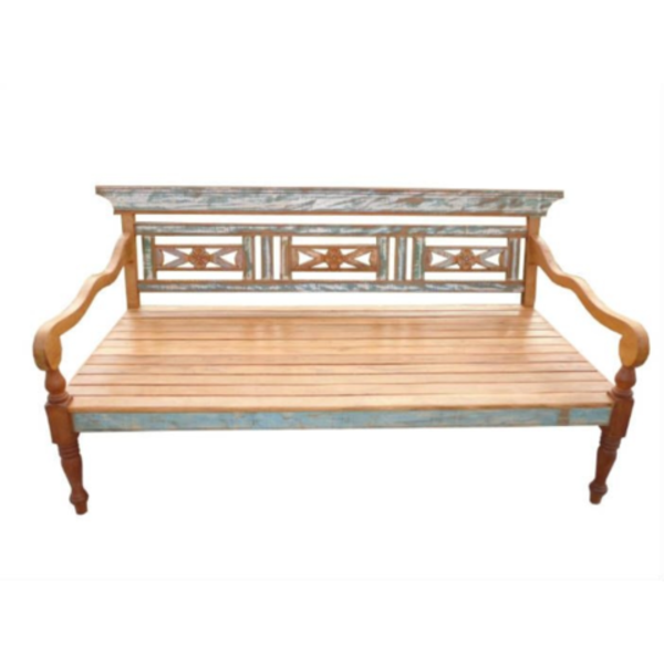 Banco Leito Flamingo Em Madeira De Demolição - Cód 1829