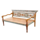 Banco Leito Flamingo Em Madeira De Demolição - Cód 1829