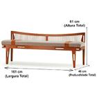 Banco Los Ozki 161 Cm Madeira Eucalipto Cedro Tecido 434c Cor